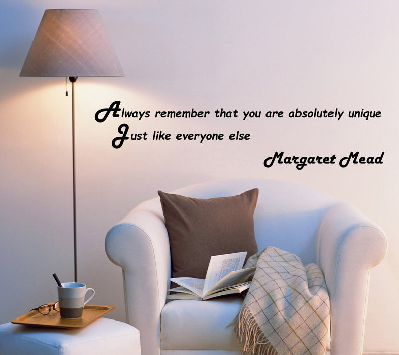 Autocollant mural miroir bureau mots citation signe lettres vinyle autocollant (ed1555) (22,5 po x 5,5 po)