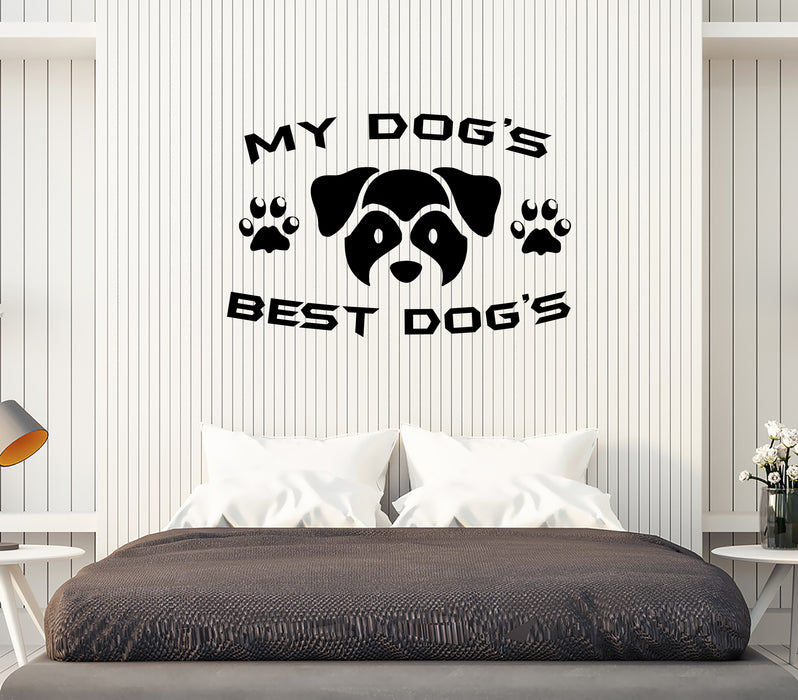 Wall Decal Pet Dog Inscription Words Friend Puppy Vinyl Sticker (ed1603)