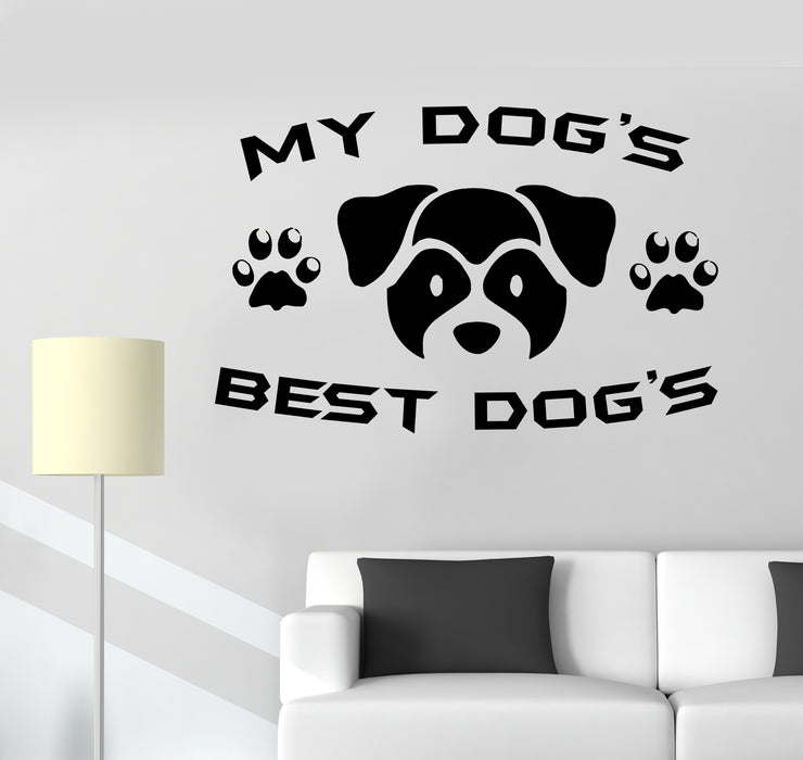 Wall Decal Pet Dog Inscription Words Friend Puppy Vinyl Sticker (ed1603)