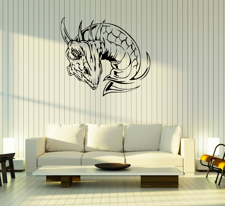 Wall Decal Dragon Head Lizard Monster Serpent Vinyl Sticker (ed1607)