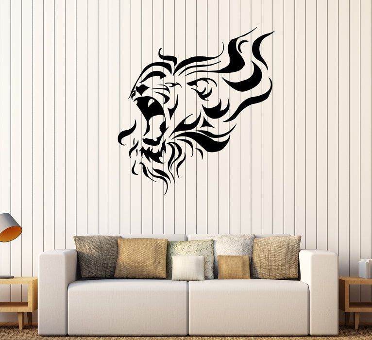 Wall Decal Lion Head Animal Roar Predator Beast Vinyl Sticker (ed1609)