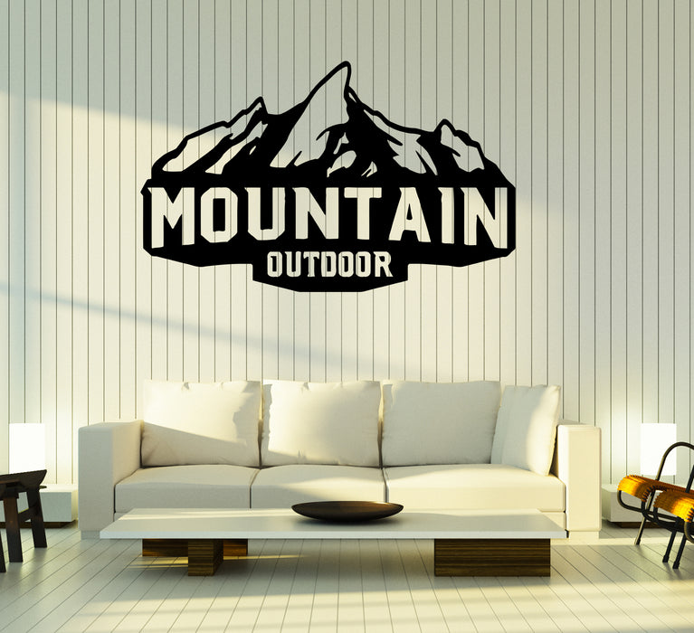 Wall Decal Mountains Travel Tourism Phrase Words Landscape Vinyl Sticker (ed1616)