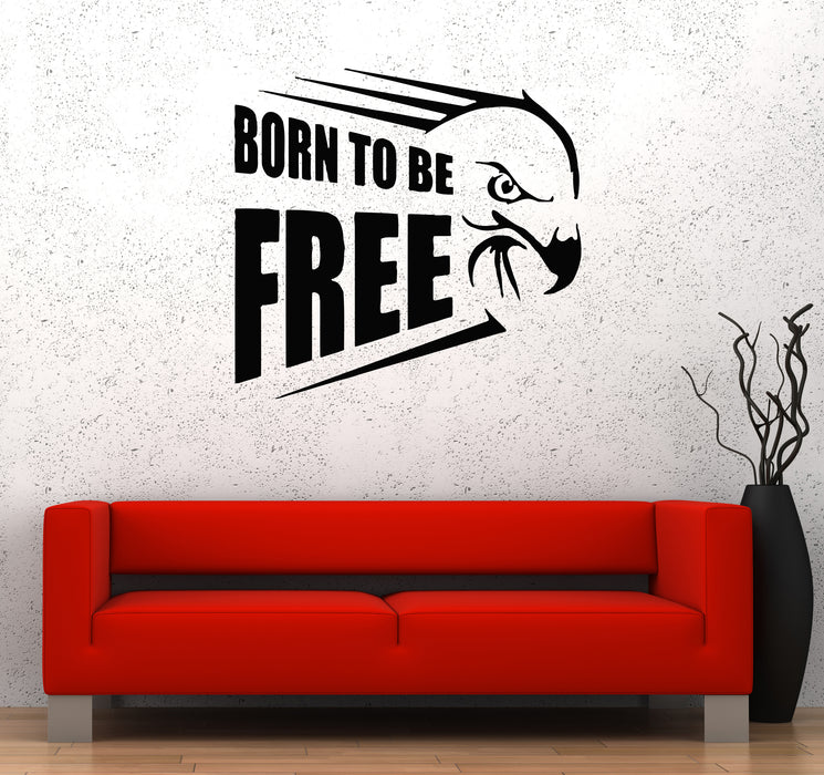 Autocollant mural en vinyle avec citation gratuite Oiseau Aigle Animal Phrase (ed1620)