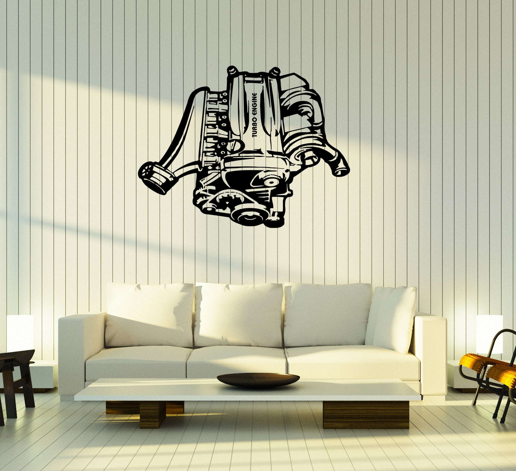 Wall Decal Turbo Engine Motor Car Garage Decor Quote Vinyl Sticker (ed ...
