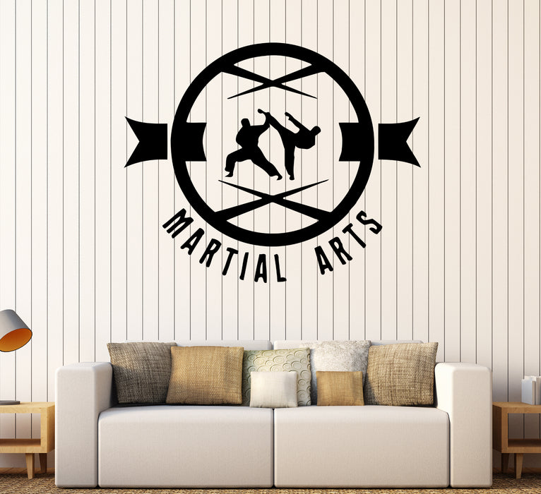 Wall Decal Sports Boxing Karate Fight Martial Arts Vinyl Sticker (ed1646)