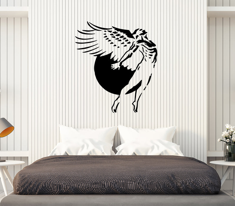 Wall Decal Angel Man Wings Flying Sky Bird Vinyl Sticker (ed1649)