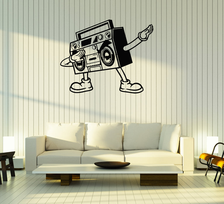 Wall Decal Music Player Boombox Radio Disco Club Vinyl Sticker (ed1651)