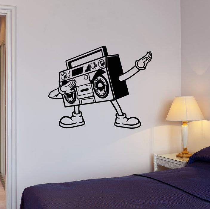 Wall Decal Music Player Boombox Radio Disco Club Vinyl Sticker (ed1651)