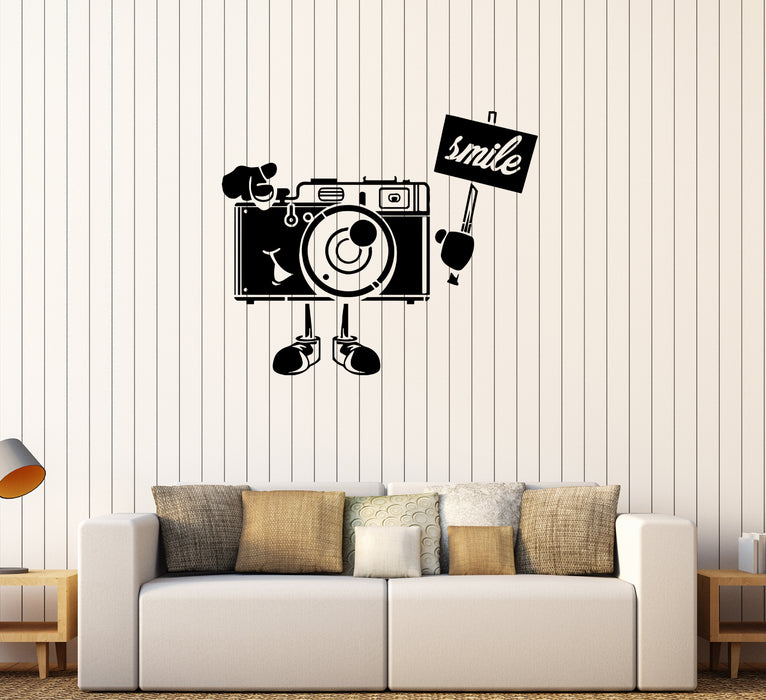 Wall Decal Camera Photo Smile Shooting Video Vinyl Sticker (ed1652)