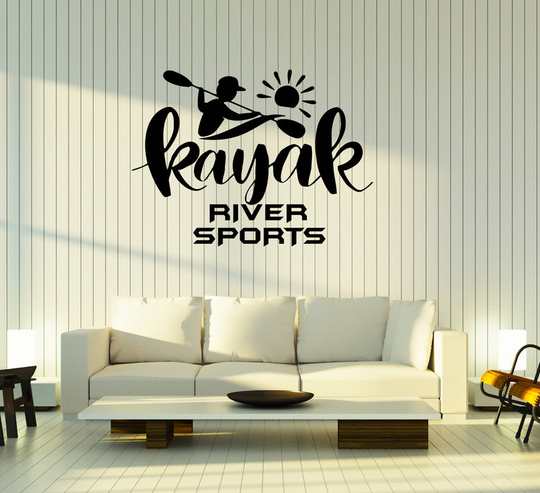 Wall Decal Kayak River Alloy Sport Rowing Lake Vinyl Sticker (ed1653)