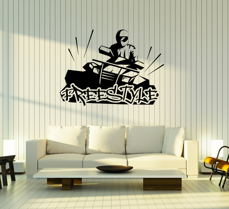 Wall Decal Freestyle Extreme Sports ATV Motorcycle Racing Vinyl Sticker (ed1654)
