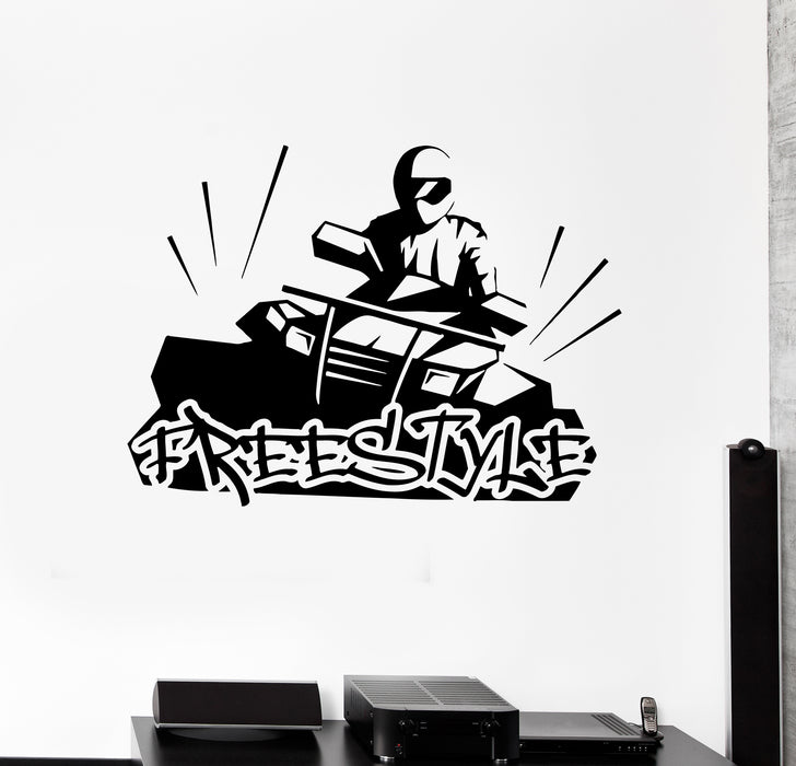 Wall Decal Freestyle Extreme Sports ATV Motorcycle Racing Vinyl Sticker (ed1654)