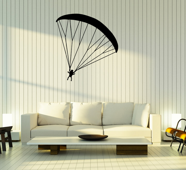 Wall Decal Paratrooper Paragliding Flying Sky Extreme Sport Vinyl Sticker (ed1660)
