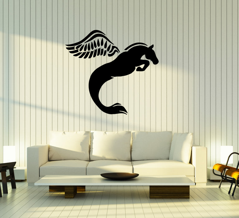 Wall Decal Pegasus Horse Flight Bird Fantastic Animal Fantasy Vinyl Sticker (ed1661)