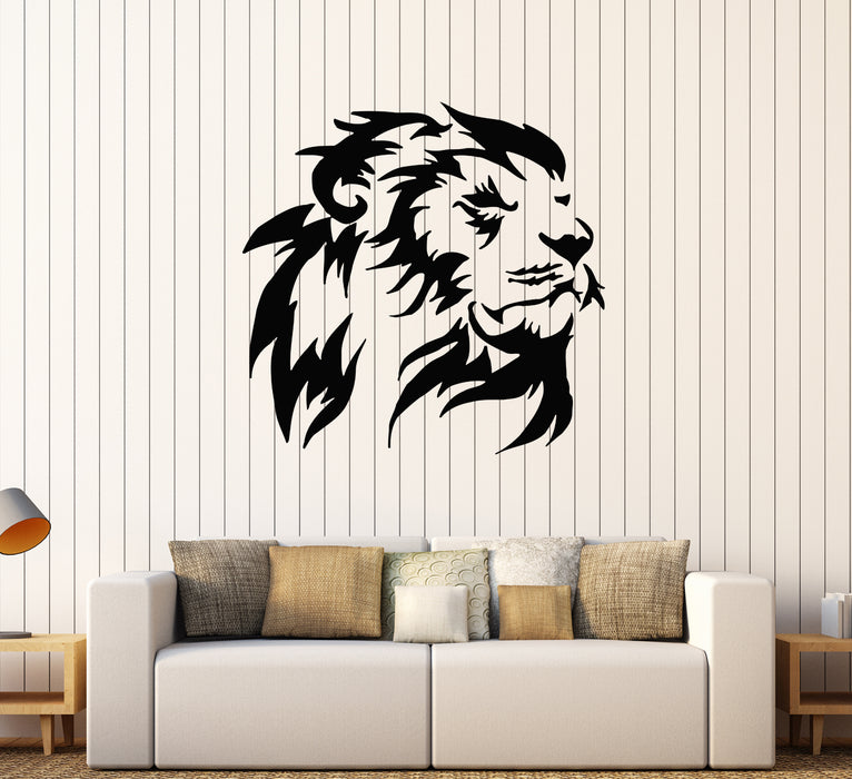 Wall Decal Lion Head Animal Africa Predator King Vinyl Sticker (ed1663)