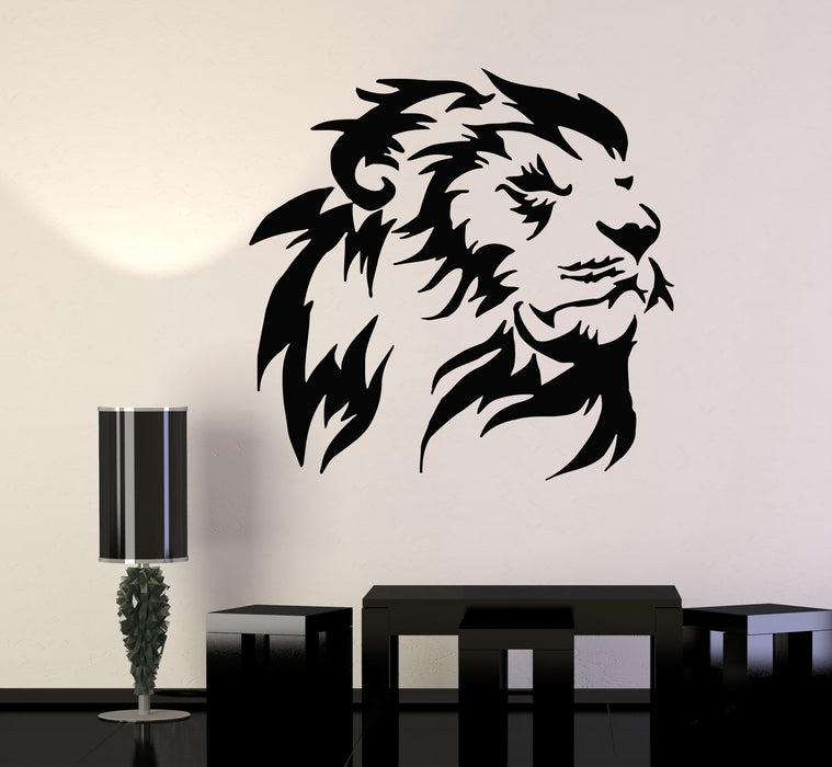 Wall Decal Lion Head Animal Africa Predator King Vinyl Sticker (ed1663)