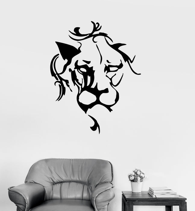 Wall Decal Lion Head Animal Africa Panther Tiger Vinyl Sticker (ed1664)