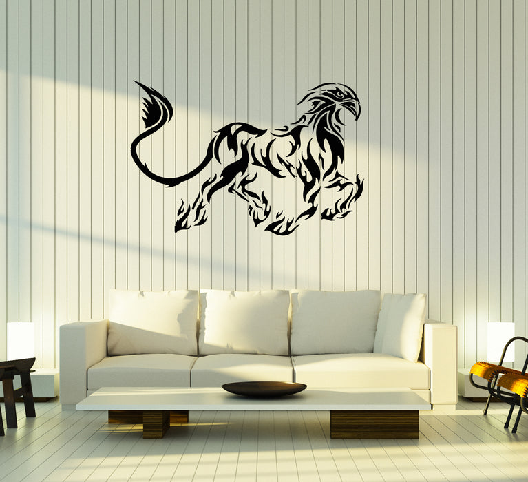 Wall Decal Pegasus Fire Animal Bird Head Griffin Fairytale Vinyl Sticker (ed1667)