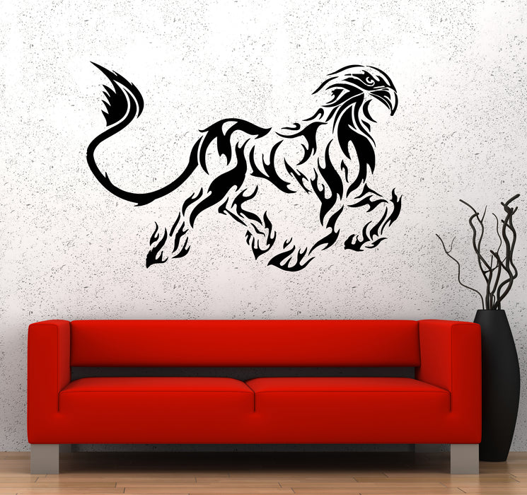 Wall Decal Pegasus Fire Animal Bird Head Griffin Fairytale Vinyl Sticker (ed1667)