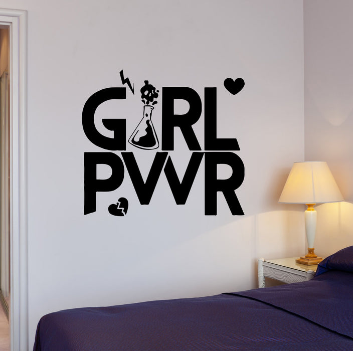 Наклейка на стену Room Girls Power Love Heart Words Виниловая наклейка (ed1671)