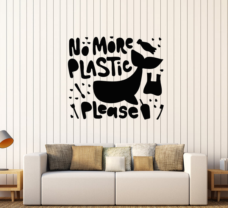 Wall Decal Fish Nature Greenpeace Plastic Environmental Protection Vinyl Sticker (ed1680)