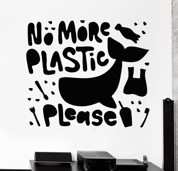 Wall Decal Fish Nature Greenpeace Plastic Environmental Protection Vinyl Sticker (ed1680)