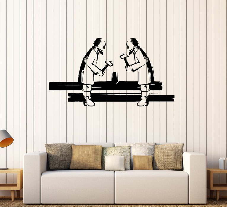 Наклейка на стену Сувенирный кузнец Молот Наковальня Русская виниловая наклейка (ed1713) 