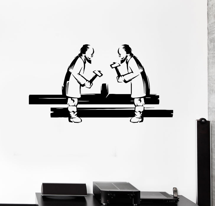 Наклейка на стену Сувенирный кузнец Молот Наковальня Русская виниловая наклейка (ed1713) 