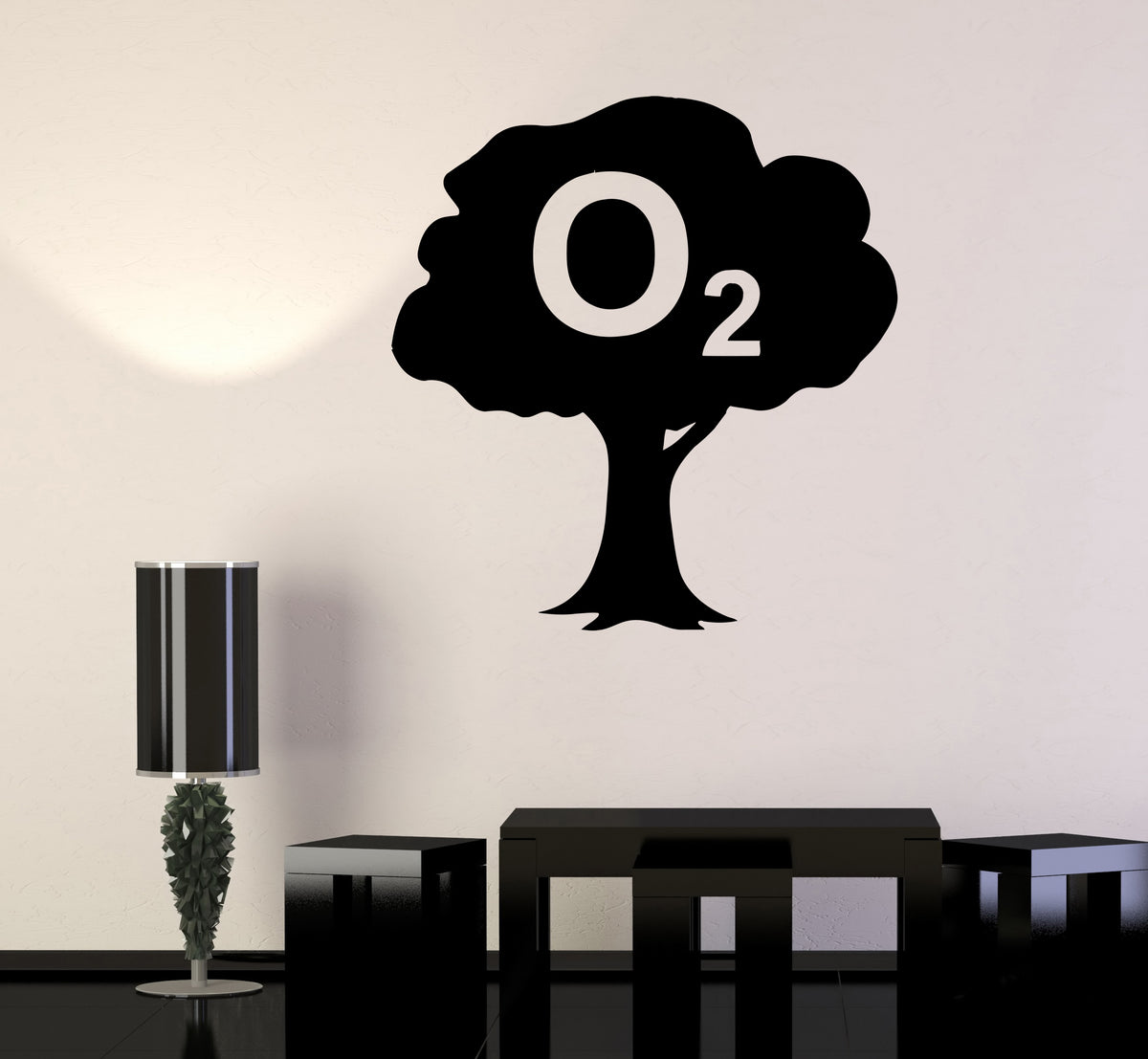 O2 Head Wall Tree Wall Decal Tree Nature Oxygen O2 Grass Air Vinyl Sticker (ed1716 ...