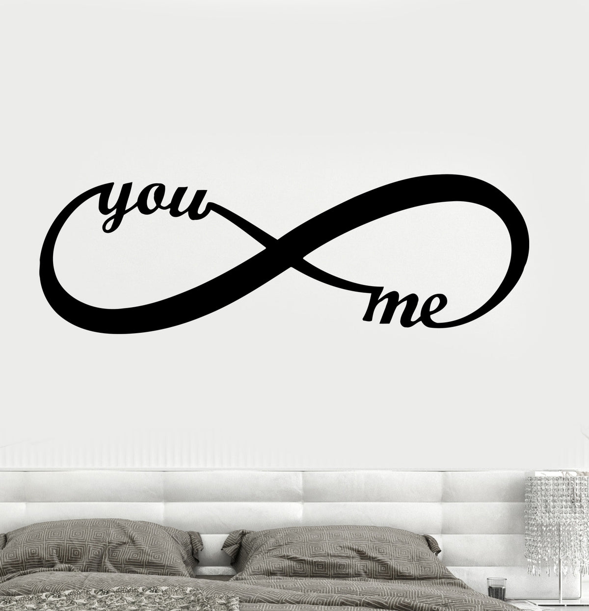Wall Decal You Me Love Romance Infinity Couple Vinyl Sticker (ed1724 ...