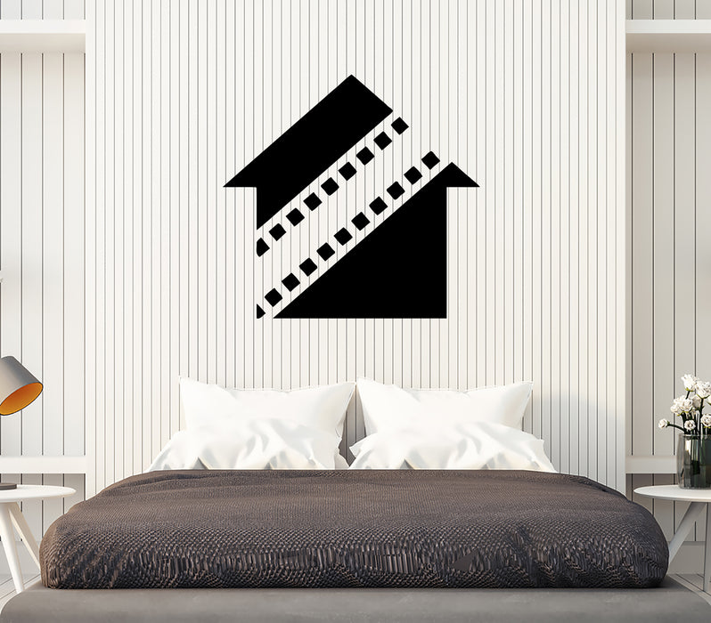 Wall Decal House Building Symbol Cinema Film Vinyl Sticker (ed1732)