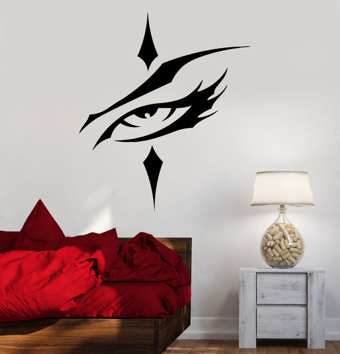 Наклейка на стену Глаз девушки Взгляд Красивая Виниловая наклейка (ed1755)