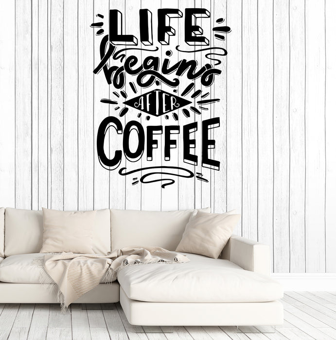 Wall Decal Words Poster Quote Coffee Cafe Vinyl Sticker (ed1759)