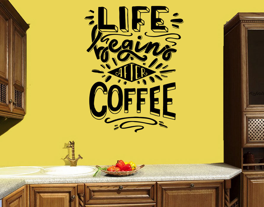 Wall Decal Words Poster Quote Coffee Cafe Vinyl Sticker (ed1759)
