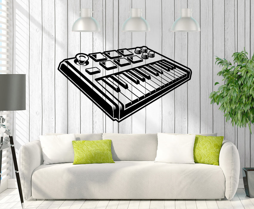 Wall Decal Musical Instrument Piano Synthesizer Music Vinyl Sticker (ed1768)
