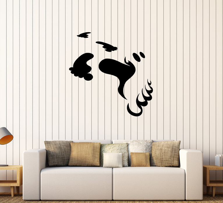 Wall Decal Ghost Footprints Monster Spirit Vinyl Sticker (ed1775)