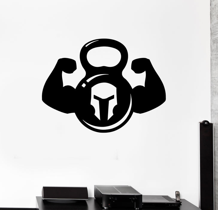 Wall Decal Kettlebell Sport Gym Spartan Bodybuilding Vinyl Sticker (ed1779)
