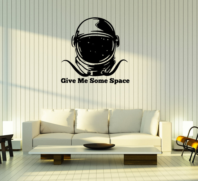 Autocollant mural en vinyle avec inscription « Combinaison spatiale, astronaute, espace, mots, univers » (ed1783)