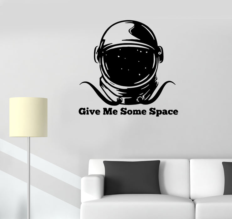 Autocollant mural en vinyle avec inscription « Combinaison spatiale, astronaute, espace, mots, univers » (ed1783)