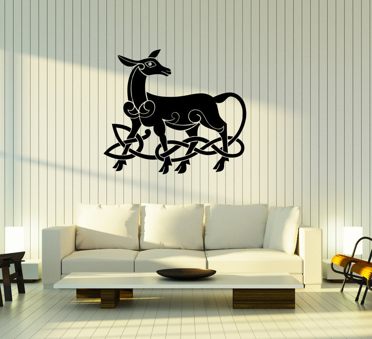 Wall Decal Deer Doe Animal Forest Pattern Vinyl Sticker (ed1793)