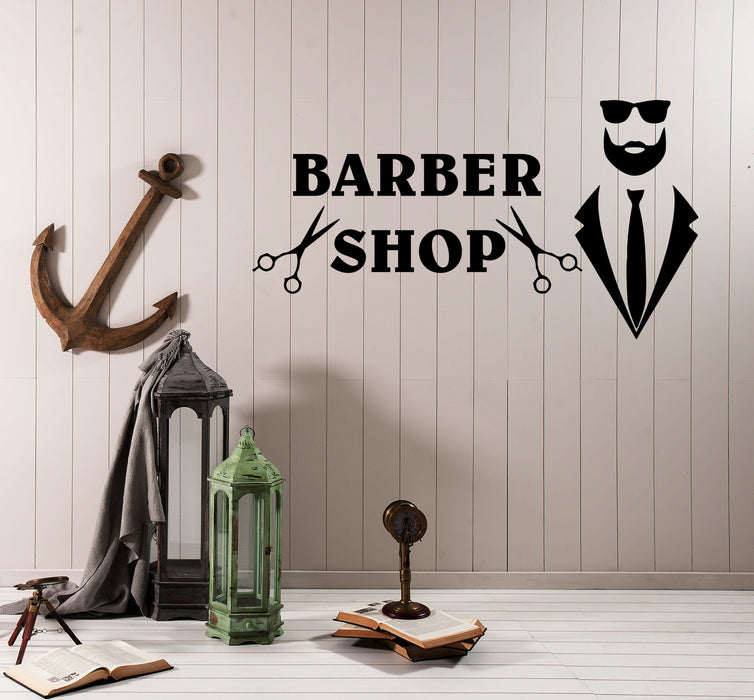 Wall Decal Barber Shop Style Fashion Beauty Words Vinyl Sticker (ed1795)