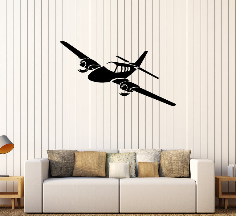 Wall Decal Airplane Flight Sky Travel Transport Vinyl Sticker (ed1796)