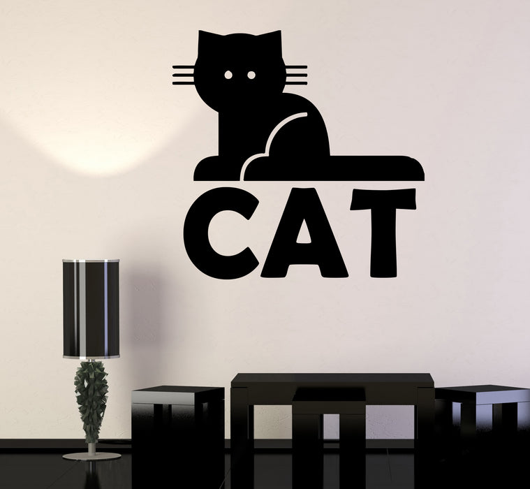 Wall Decal Cat Pet Word Animal Decor Vinyl Sticker (ed1798)