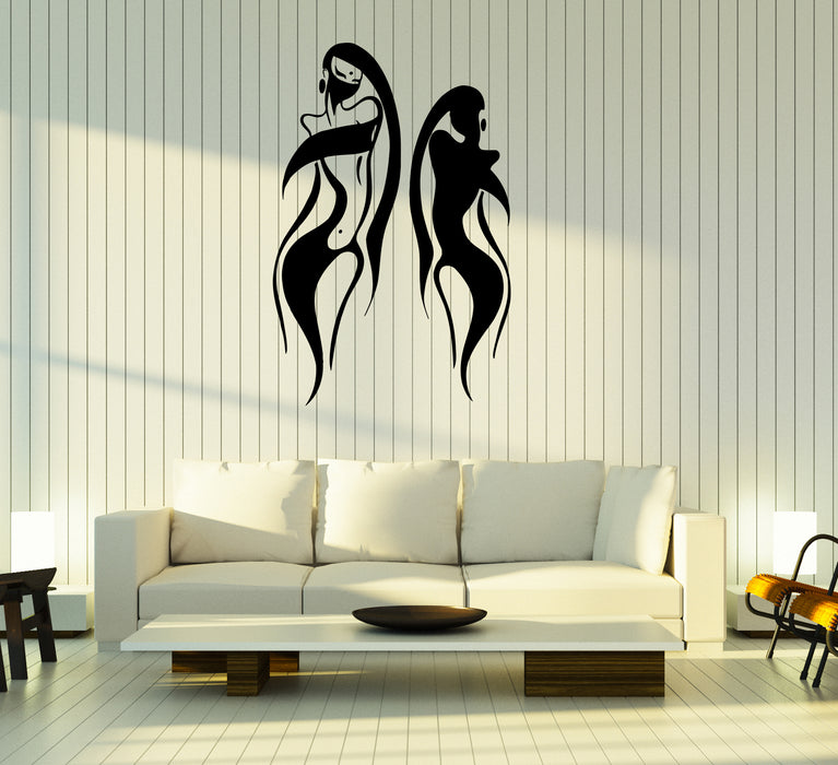 Wall Decal Beautiful Girl Oriental Woman Silhouette Shadow Vinyl Sticker (ed1804)