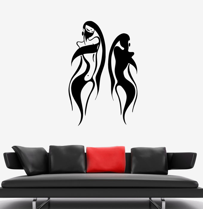 Wall Decal Beautiful Girl Oriental Woman Silhouette Shadow Vinyl Sticker (ed1804)