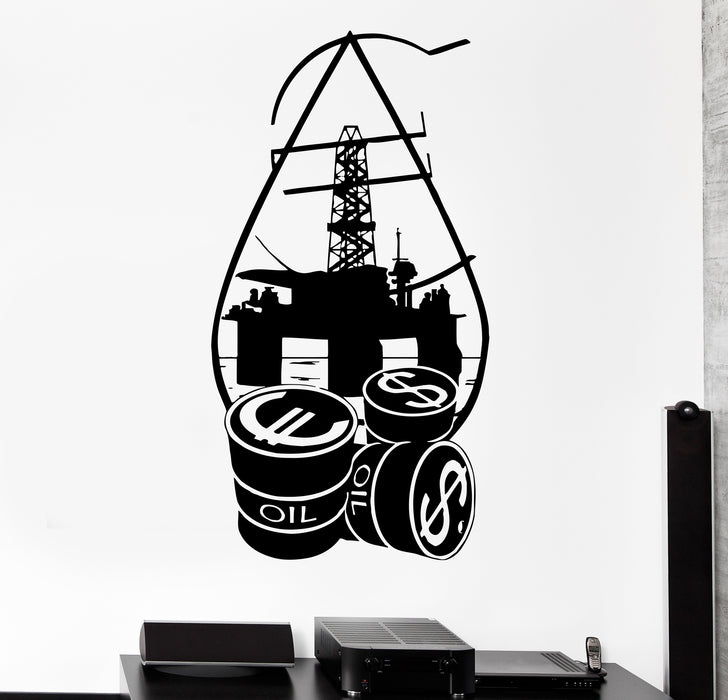 Wall Decal Oil And Gas Industry Energy Money Vinyl Sticker (ed1841)