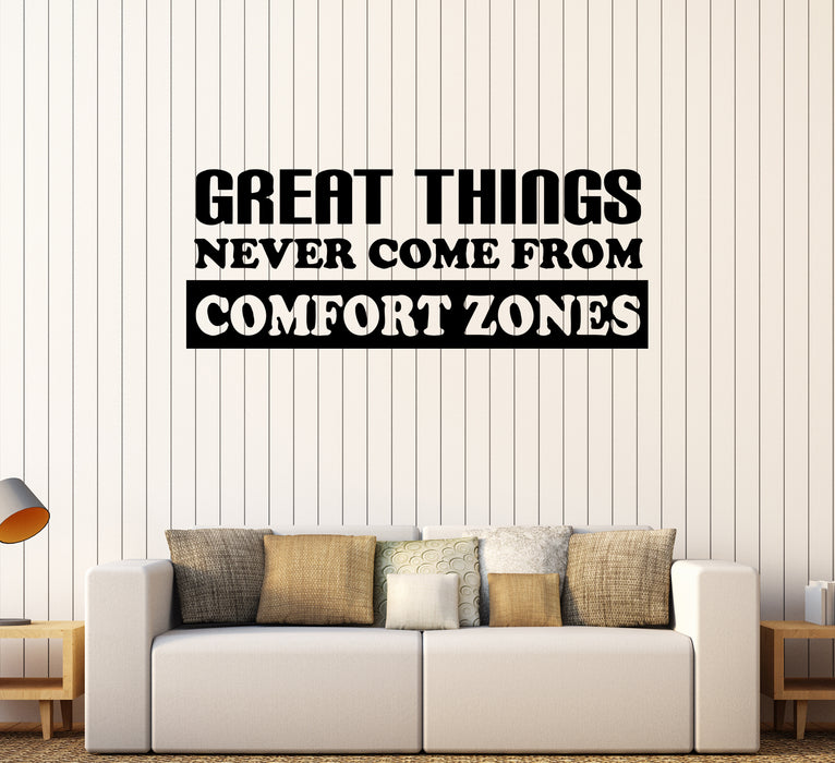 Wall Decal Wise Words Office Motivation Quotes Great Things Vinyl Sticker (ed1875)