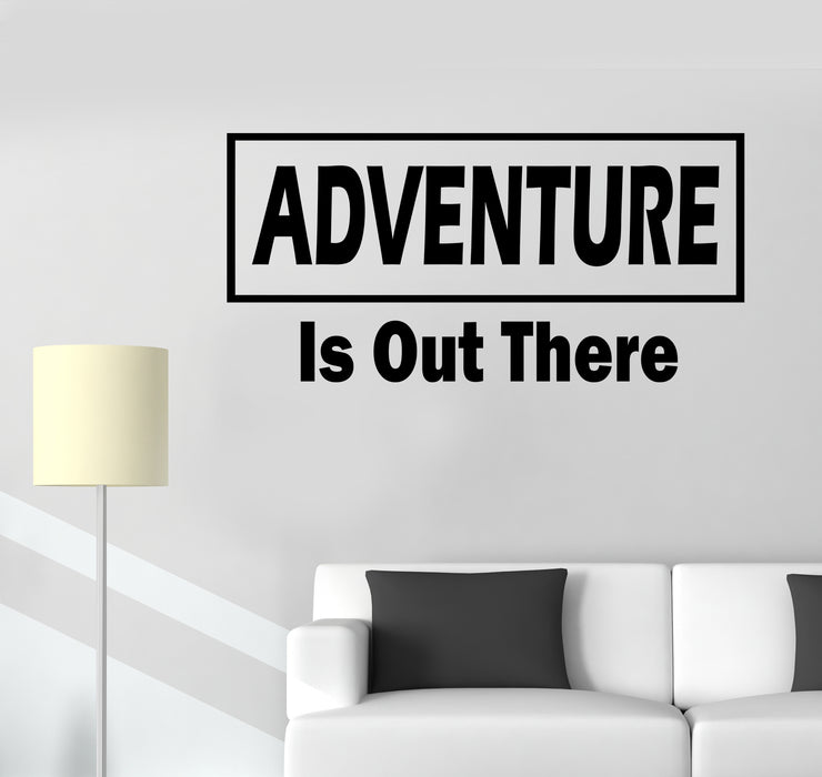 Wall Decal Quotes Words Inspiring Adventure Is Out There Vinyl Sticker (ed1879)
