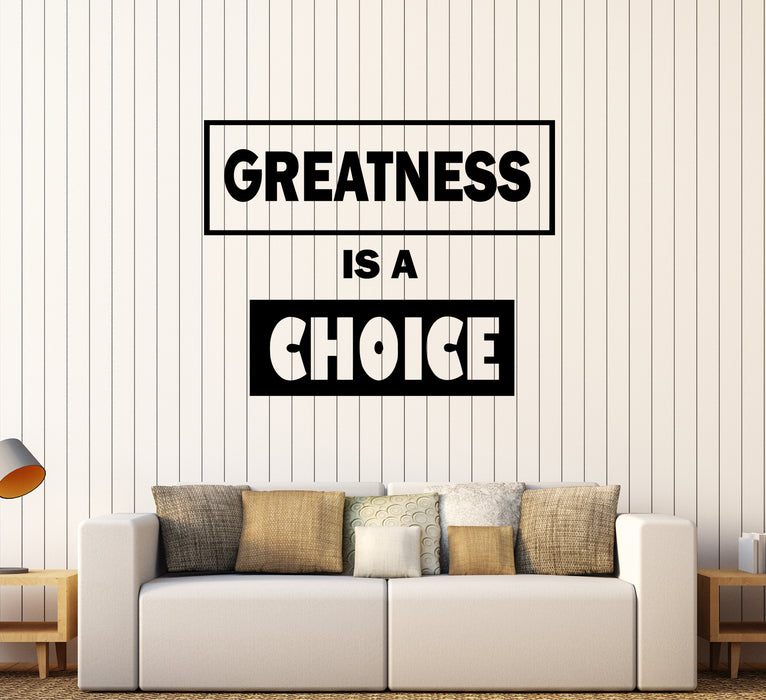 Autocollant mural en vinyle pour fenêtre, miroir, motivation, bureau, la grandeur est un choix (ed1880)