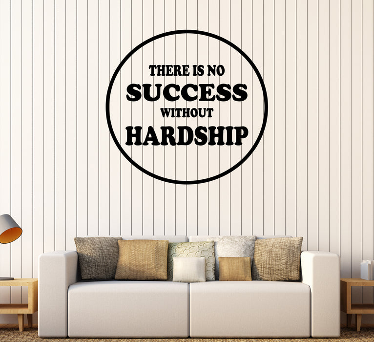 Wall Decal Success Motivational Positive Words of Wisdom Hardship Vinyl Sticker (ed1885)